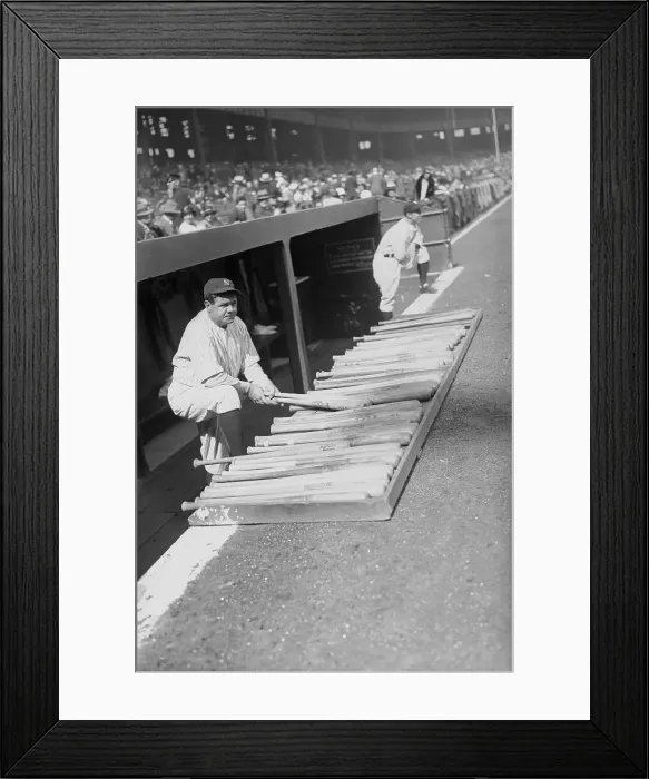 Framed Print : Babe Ruth Handling Baseball Bats Framed Print : Babe Ruth Handling Baseball Bats