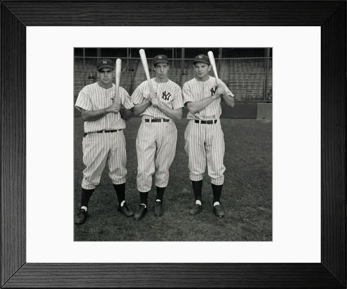 Framed Print : Portrait of Joe DiMaggio with George Selkirk Framed Print : Portrait of Joe DiMaggio with George Selkirk
