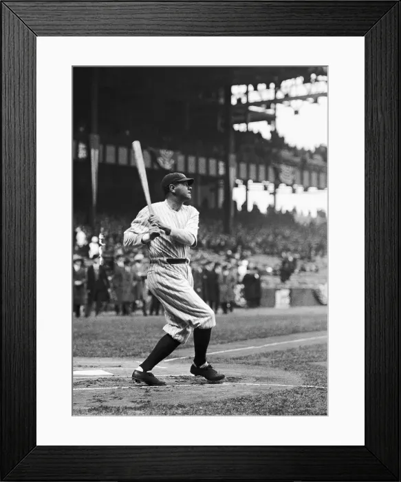 Framed Print : Babe Ruth at Bat Framed Print : Babe Ruth at Bat