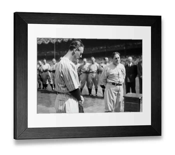Framed Print : Lou Gehrig at Ceremony in His Honor Framed Print : Lou Gehrig at Ceremony in His Honor
