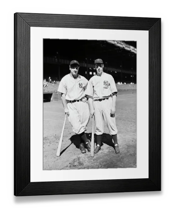 Framed Print : Lou Gehrig and Joe DiMaggio Standing Framed Print : Lou Gehrig and Joe DiMaggio Standing