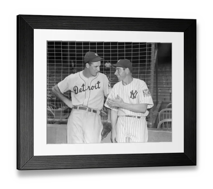 Framed Print : Joe DiMaggio and Hank Greenberg Framed Print : Joe DiMaggio and Hank Greenberg