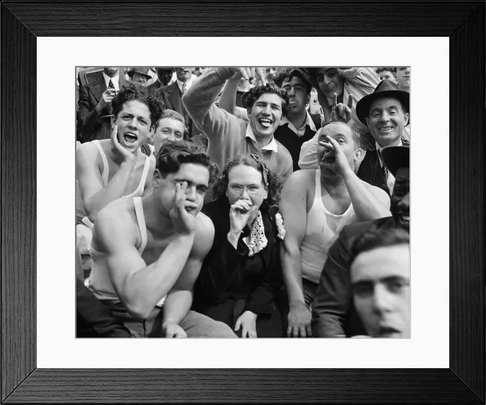 Framed Print : Brooklyn Dodgers Fans Giving the Bronx Cheer Framed Print : Brooklyn Dodgers Fans Giving the Bronx Cheer