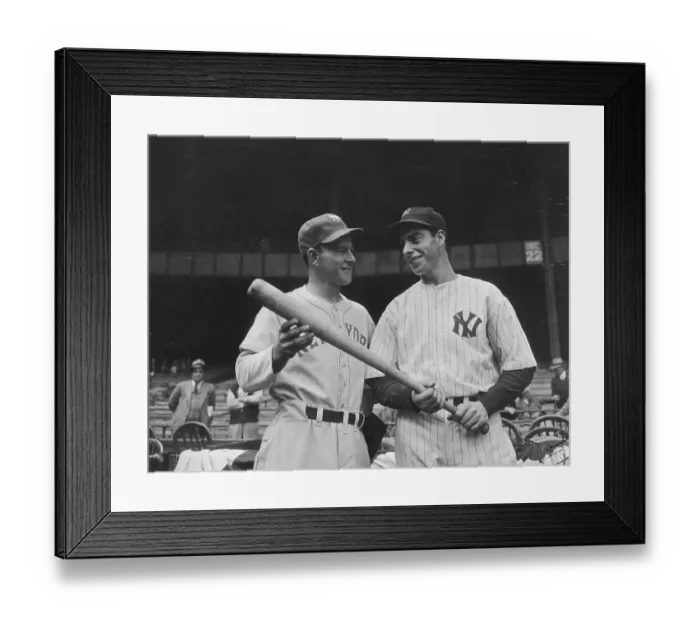 Framed Print : Joe DiMaggio with Mel Ott Framed Print : Joe DiMaggio with Mel Ott