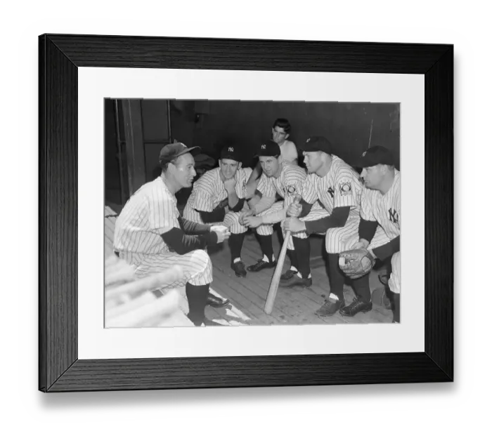 Framed Print : Lou Gehrig Talking with Other Yankees Framed Print : Lou Gehrig Talking with Other Yankees