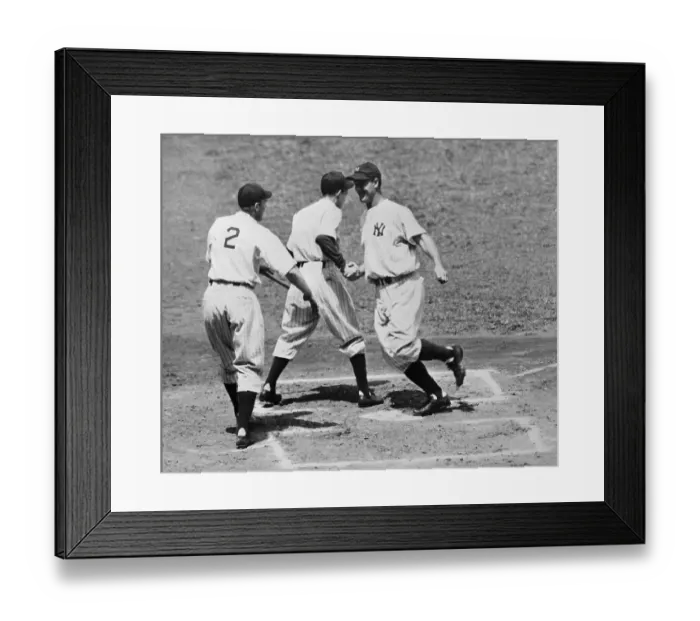 Framed Print : Lou Gehrig Being Congratulated on Field Framed Print : Lou Gehrig Being Congratulated on Field