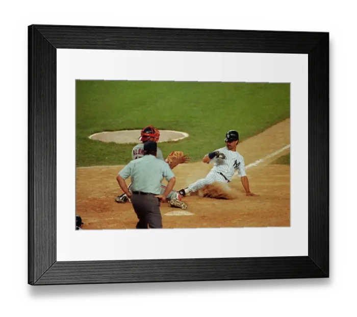 Framed Print : Don Mattingly Safely Slides Home Framed Print : Don Mattingly Safely Slides Home