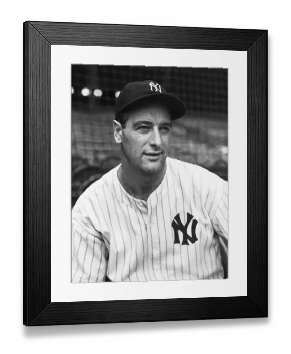 Framed Print : Close Up of Lou Gehrig Framed Print : Close Up of Lou Gehrig