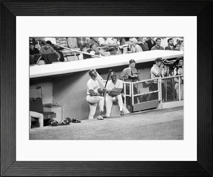 Framed Print : Ken Griffey and Ken Griffey Jr. in the Dugout Framed Print : Ken Griffey and Ken Griffey Jr. in the Dugout