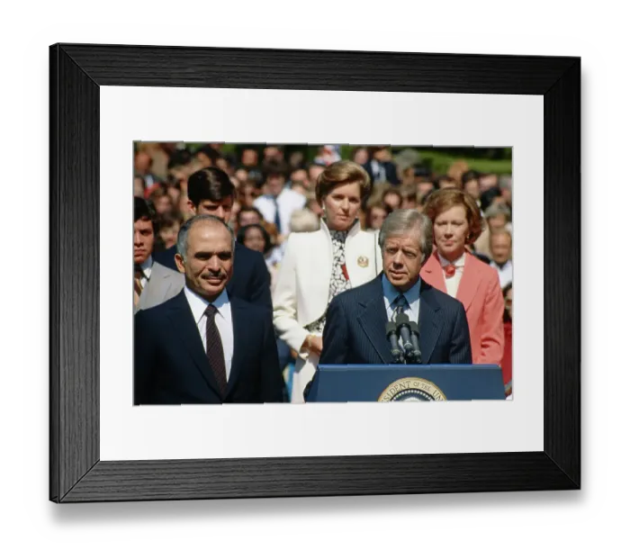 Framed Print : King Hussein And President Carter Framed Print : King Hussein And President Carter