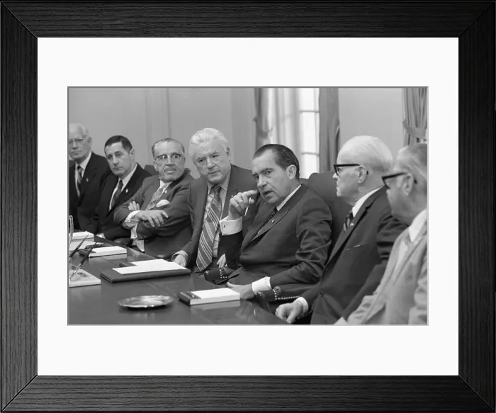 Framed Print : Peter Brennan And Richard Nixon Meet At White House Framed Print : Peter Brennan And Richard Nixon Meet At White House