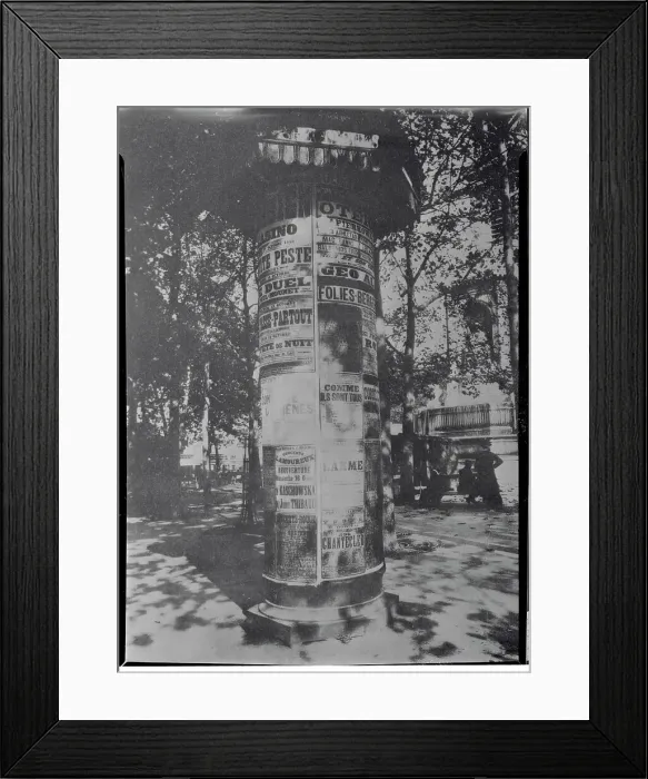 Framed Print : Advertising on Column in Paris Framed Print : Advertising on Column in Paris