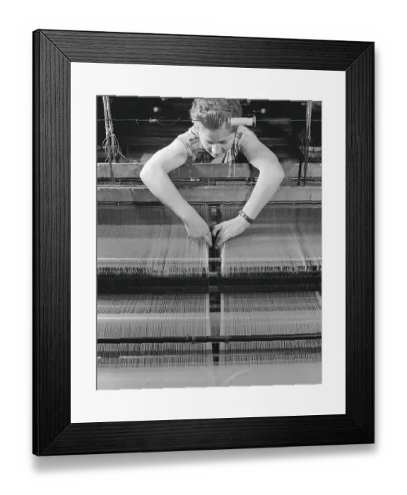 Framed Print : Woman Making Parachutes Framed Print : Woman Making Parachutes