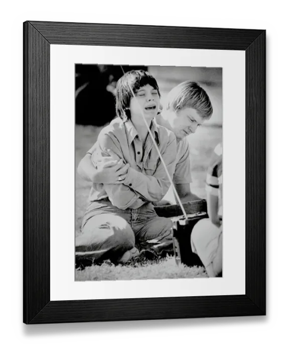 Framed Print : Fan Weeping for John Lennon Framed Print : Fan Weeping for John Lennon