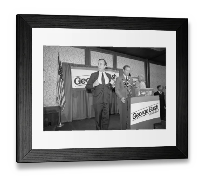 Framed Print : George Bush Opening His Suit Jacket Framed Print : George Bush Opening His Suit Jacket