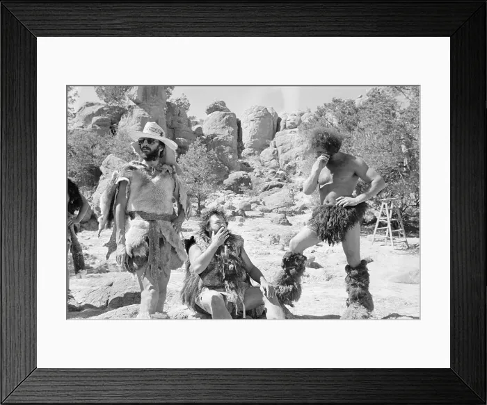 Framed Print : Ringo Starr and Co-stars in Caveman Framed Print : Ringo Starr and Co-stars in Caveman