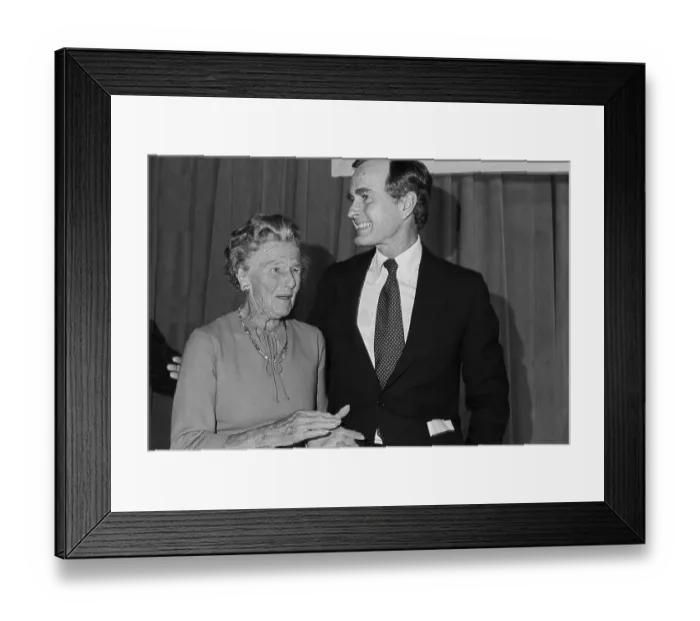 Framed Print : George Bush with His Mother Framed Print : George Bush with His Mother