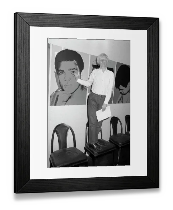 Framed Print : Andy Warhol Touches Up A Painting