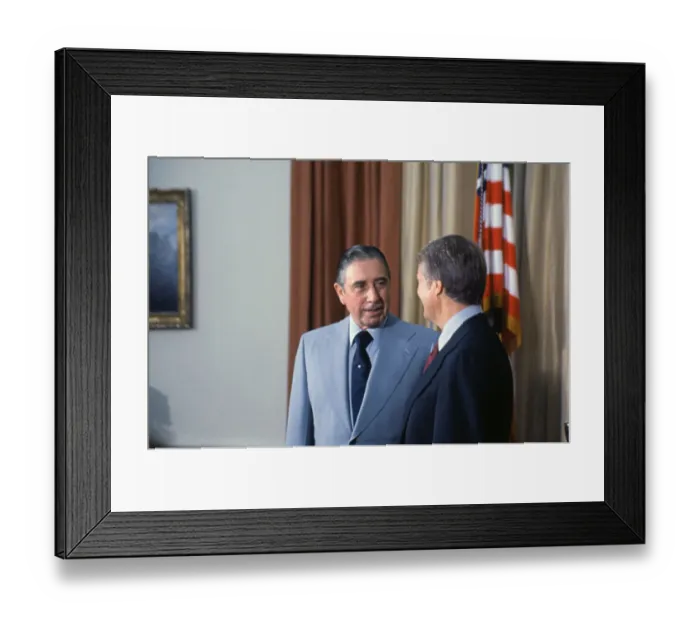 Framed Print : Augusto Pinochet Ugarto and Jimmy Carter Conversing Framed Print : Augusto Pinochet Ugarto and Jimmy Carter Conversing