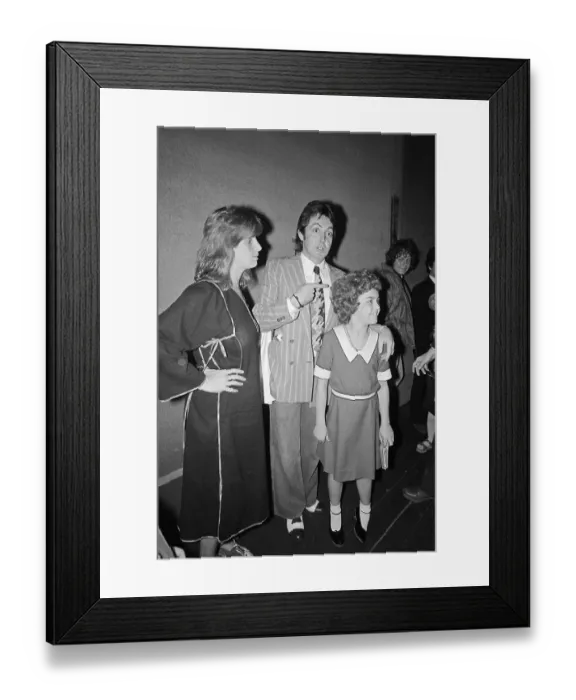 Framed Print : Paul McCartney Posing with Andrea McArdle Framed Print : Paul McCartney Posing with Andrea McArdle