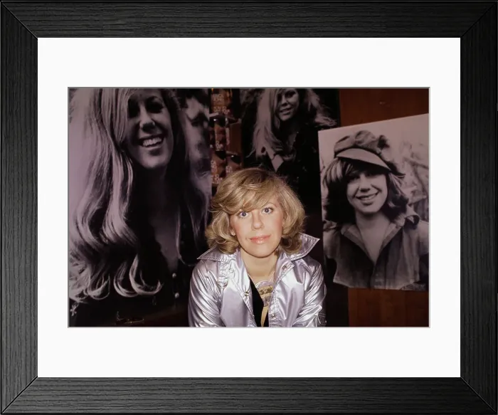 Framed Print : Author Erica Jong Posing near Posters Framed Print : Author Erica Jong Posing near Posters