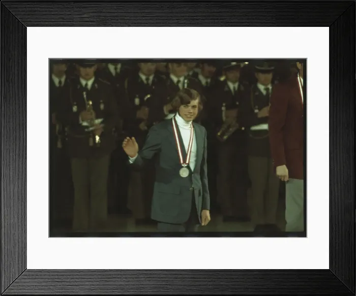 Framed Print : William Koch Wearing His Silver Medal Framed Print : William Koch Wearing His Silver Medal
