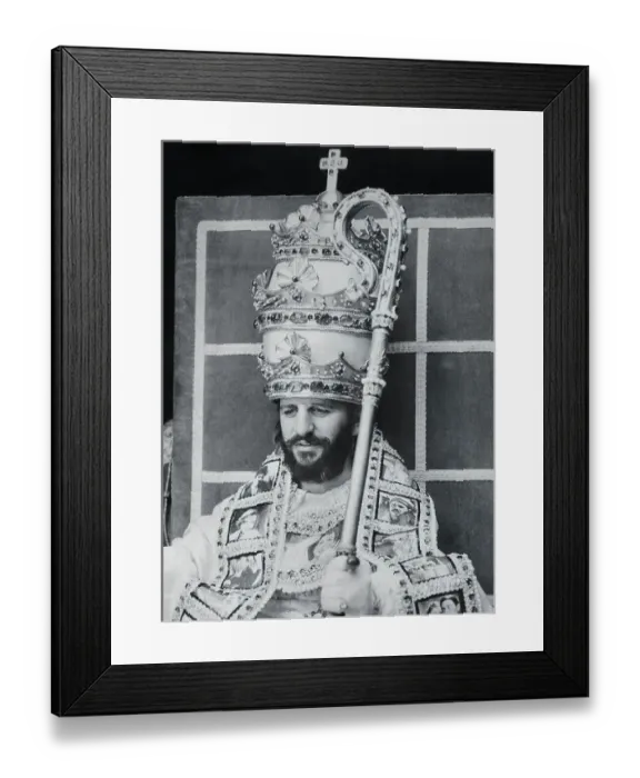Framed Print : Ringo Starr in Costume for Lisztomania