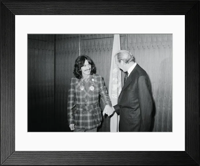Framed Print : George Harrison Meeting Kurt Waldheim Framed Print : George Harrison Meeting Kurt Waldheim