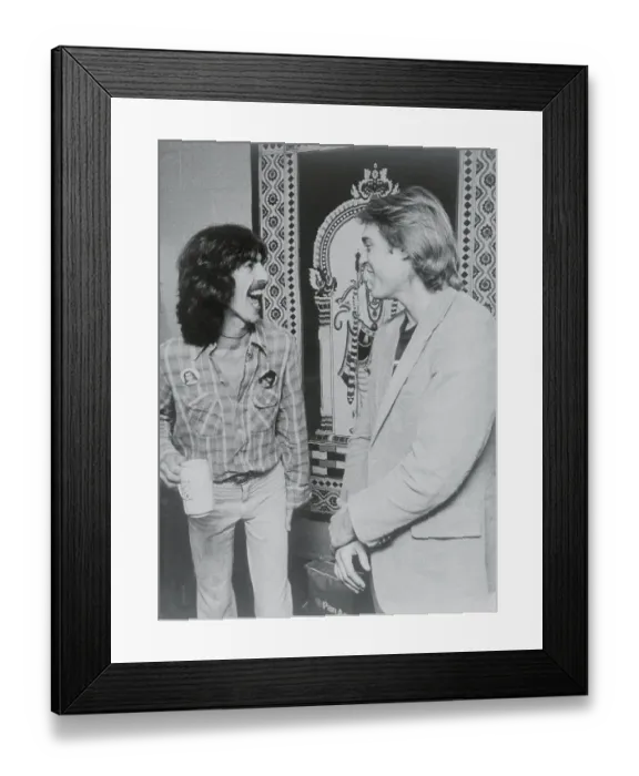 Framed Print : George Harrison with Important Fan Framed Print : George Harrison with Important Fan