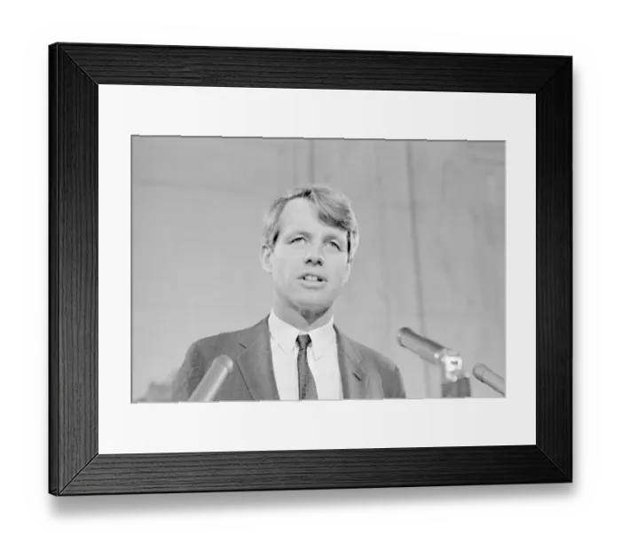 Framed Print : Robert F. Kennedy Speaking at Microphones Framed Print : Robert F. Kennedy Speaking at Microphones