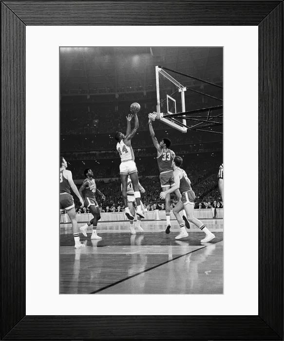 Framed Print : Elvin Hayes Scoring Over Lew Alcindor Framed Print : Elvin Hayes Scoring Over Lew Alcindor