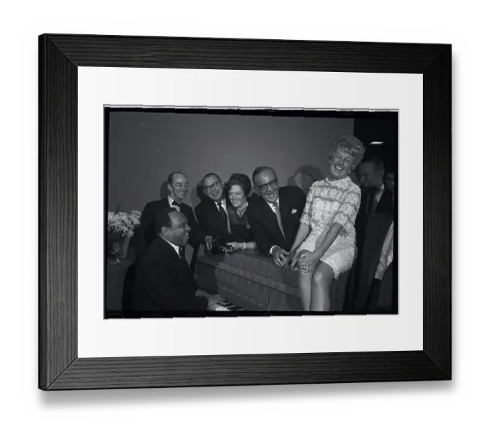 Framed Print : Music Celebrities Standing at Piano Framed Print : Music Celebrities Standing at Piano