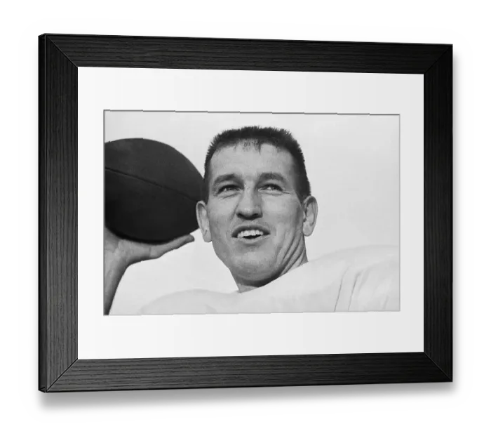 Framed Print : Johnny Unitas Holding Football Framed Print : Johnny Unitas Holding Football