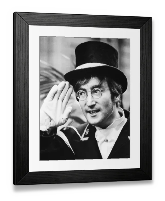 Framed Print : Musician John Lennon Dressed as a Doorman Framed Print : Musician John Lennon Dressed as a Doorman