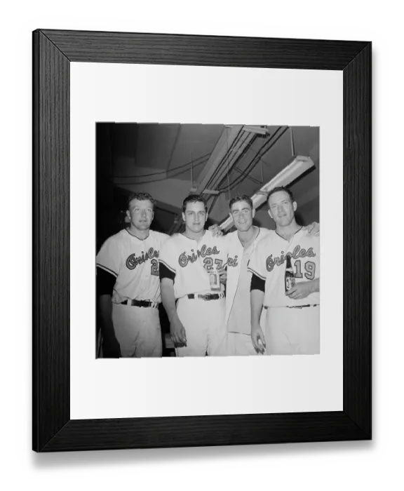 Framed Print : Oriole Pitchers In Locker Room