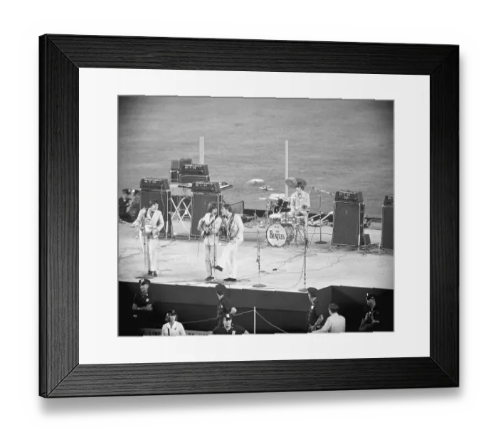 Framed Print : Beatles Performing at Shea Stadium Framed Print : Beatles Performing at Shea Stadium