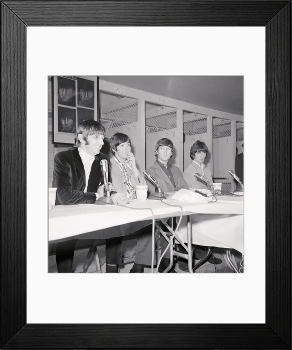 Framed Print : The Beatles Holding a Press Conference Framed Print : The Beatles Holding a Press Conference