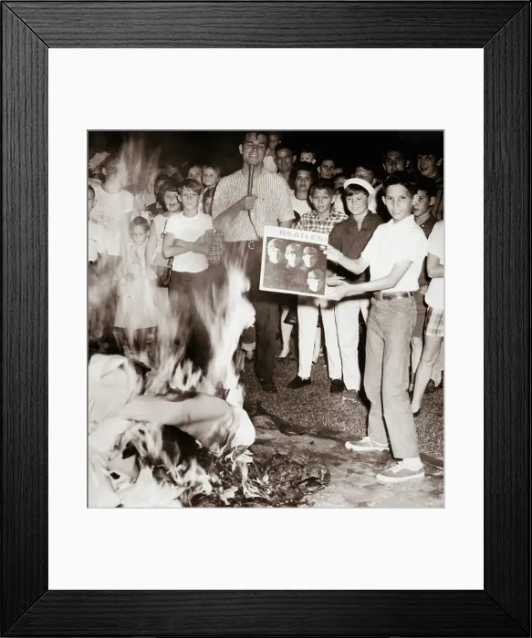 Framed Print : Teenagers Protest Against the Beatles Framed Print : Teenagers Protest Against the Beatles