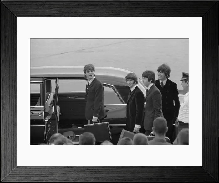 Framed Print : The Beatles at the Airport Framed Print : The Beatles at the Airport