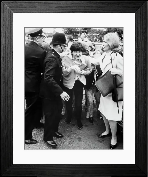 Framed Print : Paul McCartney Squeezing Through Crowd Framed Print : Paul McCartney Squeezing Through Crowd
