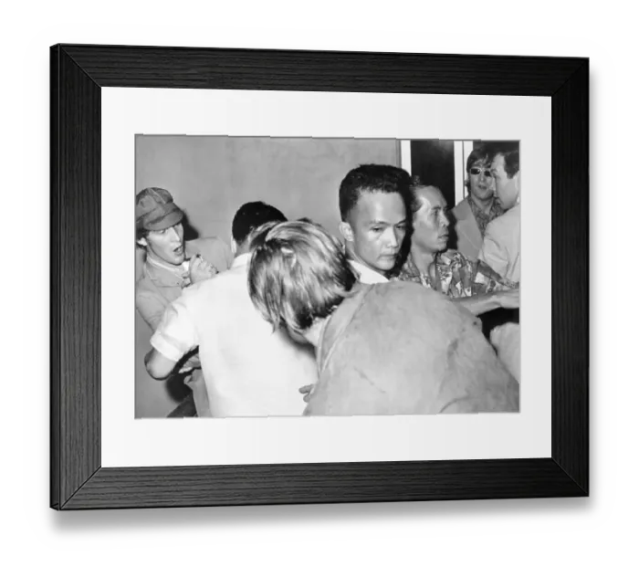 Framed Print : Beatles Getting Jostled at Philippine Airport Framed Print : Beatles Getting Jostled at Philippine Airport