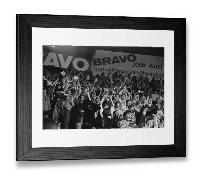 Framed Print : Fans Cheering at Beatles Concert Framed Print : Fans Cheering at Beatles Concert