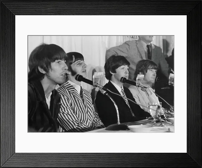 Framed Print : Beatles Holding Press Conference Framed Print : Beatles Holding Press Conference