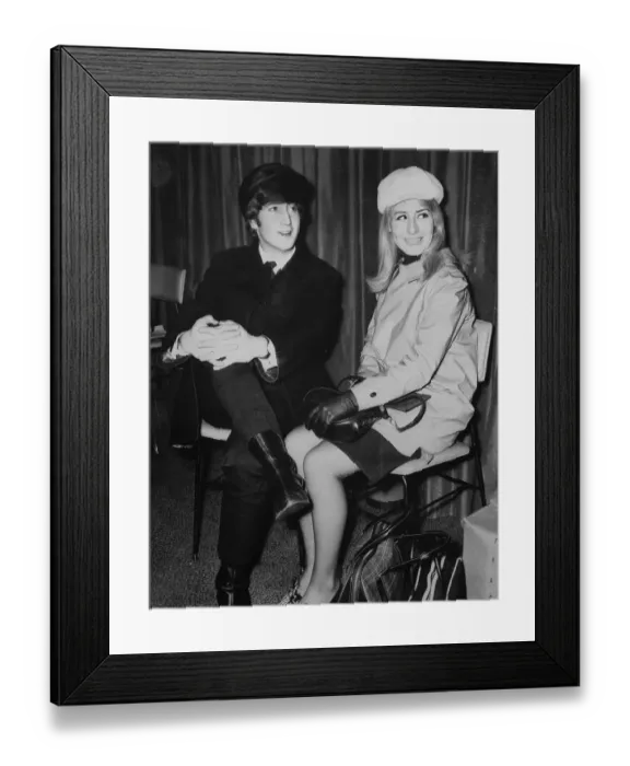 Framed Print : John Lennon with Wife Cynthia Framed Print : John Lennon with Wife Cynthia