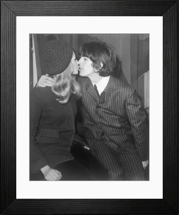 Framed Print : George Harrison and His Wife Patti Boyd