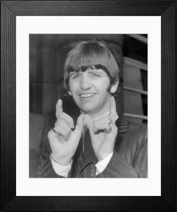 Framed Print : Ringo Starr Gesturing to Camera Framed Print : Ringo Starr Gesturing to Camera