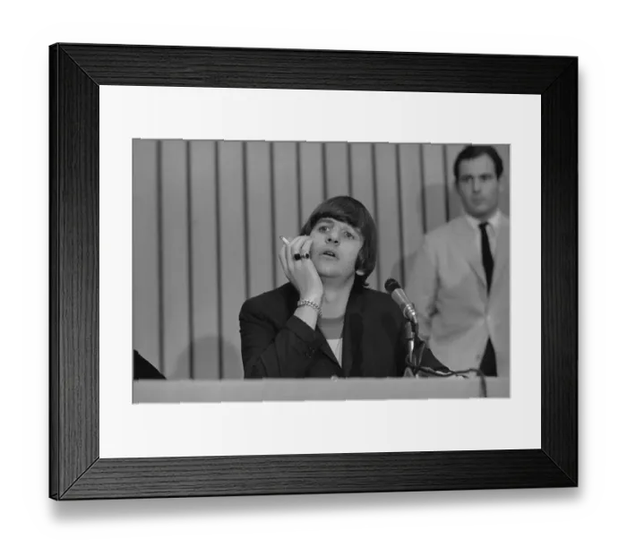 Framed Print : Ringo Starr at a Press Conference Framed Print : Ringo Starr at a Press Conference