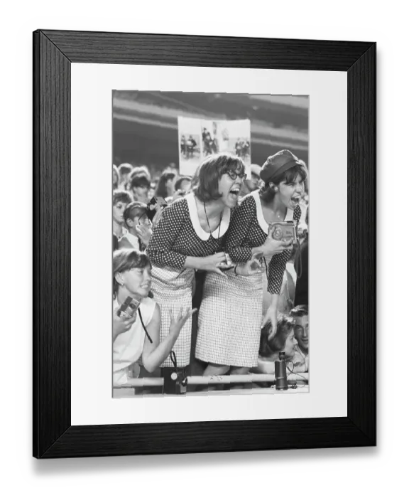 Framed Print : Beatle Fans Screaming