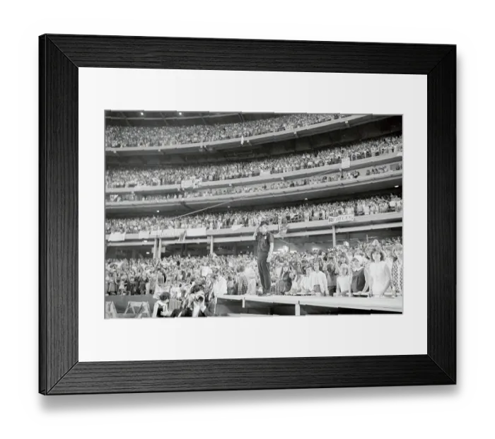 Framed Print : Crowd Standing to National Anthem Framed Print : Crowd Standing to National Anthem