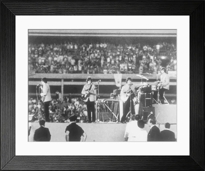 Framed Print : The Beatles Performing in Concert